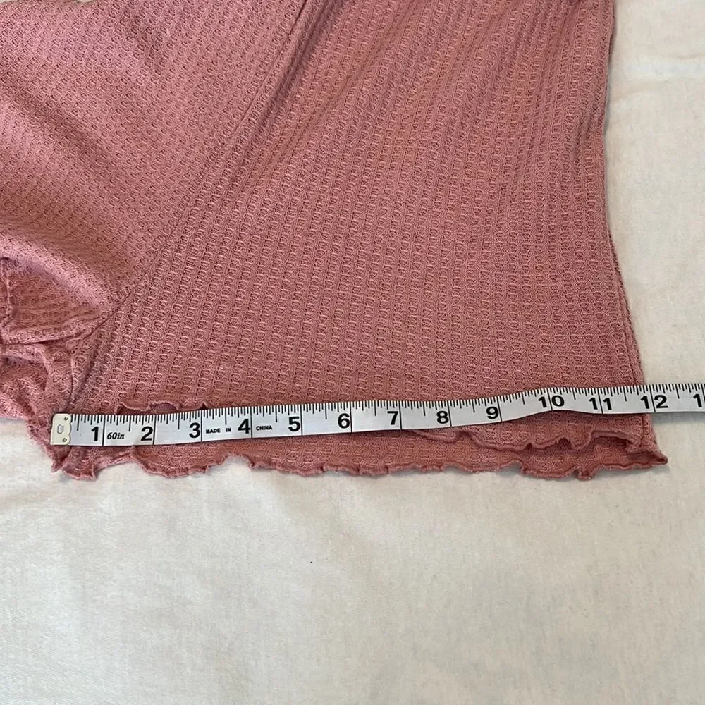 Shein sz M runs small dusty rose short romper elastic drawstring waist EUC
